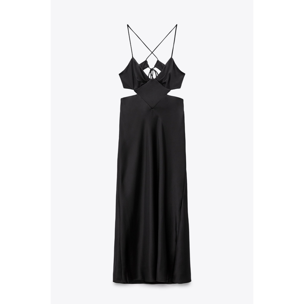 Zara black maxi dress with cut outs - Picture 12 of 15